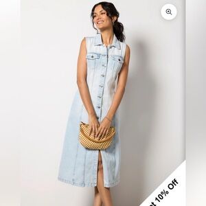 NWT!! Kut from the Kloth Gretel Denim Midi Dress